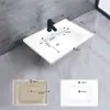 Lavabo de Cerámica para Gabinete de Baño con Borde Antiderrames, Amplia Encimera, Lavabo de Cerámica Engrosada, Venta Directa del Fabricante, Meijia Baño 1170