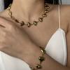 Moda Simple 18k Conservación de Color Acero Inoxidable Geométrico Amor Concha Cruz Mariposa Estrella de Seis Puntas Pulsera Collar Mujeres