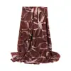 Estilo Bosque Retro Estampado Abstracto Verde Oscuro Bufanda Grande Shawl de Otoño e Invierno para Mujer Comercio Exterior Europeo y Americano Bufanda con Borlas de Terciopelo de Leche