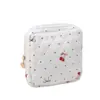 Bolsa Cosmética Portátil, Algodón Floral, Neceser para Productos de Cuidado de la Piel, Gran Capacidad para Monedas y Labiales, Bolsa de Almacenamiento para Toallas Sanitarias Menstruales