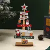Joias de Natal Mais Vendidas com Letras em Inglês, Enfeites de Árvore de Natal, Papai Noel, Boneco de Neve, Gnomo, Decorações de Madeira