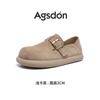 Zapatos Mule Augusden para Mujer 2026 Otoño/Invierno Nuevo Estilo Completamente Cubiertos sin Cierre Suela Suave Retro Planos Zapatos Tostada