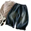 Pantalones Vaqueros para Niños Bangcheng 2026 Invierno Nuevo Estilo Patchwork Infantil Más Terciopelo Pantalones Casuales Pantalones Versátiles para Bebé Dropshipping