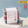 Molde de Silicona para Helado Casero con Tapa Seis Compartimentos Mini Base Suave Cuadrado Refrigerador de Helado Molde de Hielo Casero Artefacto para Cubitos de Hielo