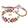Popular en Europa y América: Pulseras Tejidas Arcoíris Hechas a Mano en Estilo Étnico Nepalí, Venta al por Mayor de Joyería