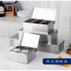 Caja de Condimentos Gruesa de Acero Inoxidable Transfronteriza, Caja de Especias Comercial con Tapa Abatible, Caja Cuadrada de Ingredientes de Cocina con Múltiples Compartimentos, Caja para Condimentos