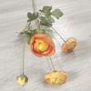4 Botões de Chá de Flor de Lótus de Orvalho Flor Artificial Flor Falsa Exportação Botão de Chá de Primavera Flor de Seda Transfronteiriça Buquê Artificial Material de Flor para Grampo de Cabelo