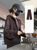 Conjunto de Sudadera Deportiva Casual de Alta Gama para Mujer Otoño 2026, Cárdigan con Capucha Delgado Estilo Coreano de Corte Relajado