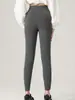 Leggings de forro polar de cordero de venta caliente transfronterizos otoño e invierno con terciopelo extra gruesos pantalones cálidos de lunares cintura alta adelgazantes pantalones de algodón