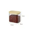 Frasco Sellado de Vidrio Simple, Frasco de Almacenamiento Rectangular para Granos, Dulces, Té, Frasco de Vidrio para Almacenamiento en el Hogar al por Mayor