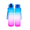 Taza de Agua Deportiva de Plástico Tritan Resistente a Altas Temperaturas, Gran Capacidad 1000ml, Taza Espacial para Fitness, Portátil