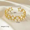 [Personalizado] Serie de Flores con Corte Irregular Pulsera Abierta de Acero Inoxidable Brazalete Lujo Accesible Exquisita Joyería de Mano de Nicho