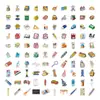 100 pegatinas de dibujos animados para material escolar, decoración transfronteriza para equipaje, fundas de teléfono y cuadernos, al por mayor