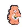 Desenho fofo urso arco-íris PVC borracha macia buraco sapatos flor de sapato fivela de sapato acessórios joias e-commerce transfronteiriço em estoque atacado