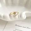 Anillo Abierto Serie Estrella de Zirconia Cúbica Completa de Lujo Ligero y Gama Alta Moda Femenina Nicho Elegante Estilo Fresco Anillo para Dedo Índice