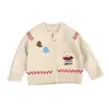 Conjunto de Suéter Estilo Coreano para Niñas de Principios de Primavera, Cárdigan de Punto Bordado Elegante para Bebés de Primavera y Otoño, Jeans Versátiles para Bebés
