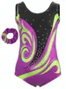 Trajes de gimnasia personalizados transfronterizos, tops de manga corta para niñas, varios estilos para niñas, ropa de aeróbics y danza, ropa transpirable de verano para entrenar para niñas