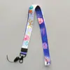 Portatarjetas con Lanyard Impreso Insignia de Trabajo Lanyard de Transferencia Térmica Lanyard con Serigrafía Lanyard para Teléfono Móvil Anime Lindo Dibujo Animado