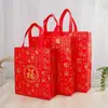 Sacolas de Presente Personalizadas em TNT para Ano Novo e Festivais, Sacolas de Presente de Casamento Felizes e Fortunas, Sacolas de Compras, Sacolas Tote para Roupas
