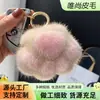 Colgante de Felpa de Pata de Gato Llavero Lindo de Gato Adorno Pata de Piel Sintética de Visón Corazón de Niña Colgante de Gato Negro Pequeño para Mochila