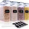 Conjunto de Potes Plásticos Selados Grande 4L Transfronteiriço Recipientes de Armazenamento para Cozinha Lancheira Grãos Utensílios Domésticos Diários para Cozinha