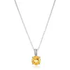 Collar Redondo Nuevo Transfronterizo Europeo y Americano Colgante de Piedra Natal Joyería Simple y de Moda para Cumpleaños de Amigos