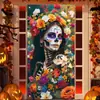 Tapeçaria de fundo de Halloween personalizada transfronteiriça para decoração de atmosfera de festa de feriado em pátio externo, banner pendurado 3x5