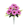 Flores Artificiales Transfronterizas 6 Cabezas de Frangipani Adornos de Decoración para Sala de Estar Estilo Pastoral Flores de Ingeniería Flores de Seda de Girasol