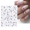Transfronteiriço novo Nail Art Adesivos ins Primavera Flores coloridas, folhas, pássaros, borboletas, adesivos de unhas frescas