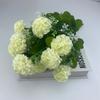 Flor de simulación, crisantemo verde brillante, bola, decoración de flores para sala de estar, mesa de comedor, mueble de TV, accesorios de decoración de flores falsas florales