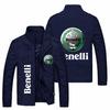 Jaqueta Masculina Fina de Primavera e Outono, Bonita, com Estampa de Carro, Jaqueta Esportiva Casual para Motocicleta, Cardigan da Moda com Gola Vertical, Jaqueta com Zíper
