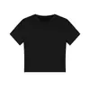 Camiseta Branca de Manga Curta com Ombro Direito Estilo Pure Lust para Mulheres com Design de Verão Nicho Sexy Curta Slim Fit Top 100% Algodão