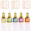 Botella de aceite esencial con relieve dorado transfronteriza, botella cosmética dorada, botella roll-on de 6 ml, botella dispensadora de sérum