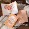 Tarjeta de felicitación 3D, diseño de arte en papel de ramo 3D, regalo de agradecimiento para el Día del Maestro, espacio en blanco avanzado para escribir mensajes sinceros, tarjeta cultural creativa