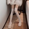 Medias altas falsas de corte arbitrario al por mayor sexy medias negras con costuras medias negras hasta la rodilla calcetines negros de seda falsos para pantorrilla