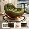 Nova cadeira de balanço para varanda, poltrona reclinável para dormir estilo vintage, sofá de casa, poltrona individual de lazer para sala de estar, cadeira de balanço preguiçosa de luxo leve