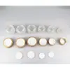 Tapa de veta de madera botella crema botella crema esmerilada 20g crema para ojos botella de vidrio cosmético portátil botella para loción máscara