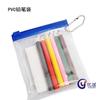 Venta al por mayor de fábrica estuche de plástico transparente para lápices PVC bolsa con cremallera autosellante suministros para estudiantes bolsa de papelería PVC personalizada