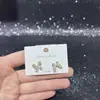 Pendientes Geométricos de Estilo Simple con Diseño Original para Mujer Aguja de Plata S925 con Recubrimiento Ecológico Tienda Compra al por Mayor