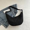 Bolso bandolera para mujer 2024 Nuevo Gran capacidad Bolso dumpling Estudiante Simple Pareja Ligero Color sólido Casual Bolso de hombro