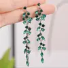Brincos Geométricos com Franjas Cravejados de Diamante da Moda para Mulheres, Estilo Europeu e Americano, Exagerados, de Alta Qualidade, Elegantes, Acessórios de Orelha Modernos e Únicos Atacado