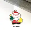 142 Colgantes de Navidad Colgantes de Aleación con Gota de Aceite Accesorios para Joyería DIY Colgante de Papá Noel Muñeco de Nieve Campana