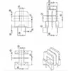 Esqueleto de núcleo magnético para transformador UU15.7, esqueleto para fuente de alimentación de alta frecuencia UU16, esqueleto horizontal de doble ranura 16, transformador horizontal 2-2