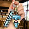 Llavero Transfronterizo Mi Mundo Bloques de Construcción de Goma Suave de PVC Muñeca Colgante para Mochila Cadena de Coche Pequeño Regalo al por Mayor