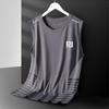 [Entrega Rápida] Chaleco de Seda de Hielo para Hombre, Moderno, Cuello Redondo, Malla Transpirable de Secado Rápido, Deportivo, Chaleco Ancho para Exterior, Sin Mangas para Hombre
