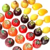 Colgantes Pequeños de Frutas 3D de Resina Lindos Simulados en Varios Diseños (Manzanas, Fresas, Mangos) para Pulseras y Accesorios para Llaveros de Bricolaje