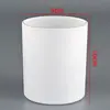 Taza de vidrio para vela perfumada personalizada, diseño simple con tapa, recipiente de vidrio de cera de soja, taza de vela de boca ancha, taza de vela de vidrio