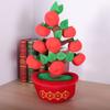 Flores de Año Nuevo Florecen y Ricos Adornos del Festival de Primavera Tela Decorativa Árbol de Flor de Durazno Árbol de Kumquat en Maceta Escena de Diseño Artículos de Año Nuevo