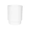 Vaso de Flor de Plástico Cilíndrico Reto em Forma de Degrau Simples, Vaso de Flor de Cerâmica de Imitação, Vaso de Flor para Exterior, Recipiente Composto para Suculentas de Mesa, Suculenta