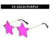 Moda transfronteriza gafas de sol sin montura de estrella de cinco puntas AliExpress gafas de sol navideñas modernas y divertidas gafas punk personalizadas